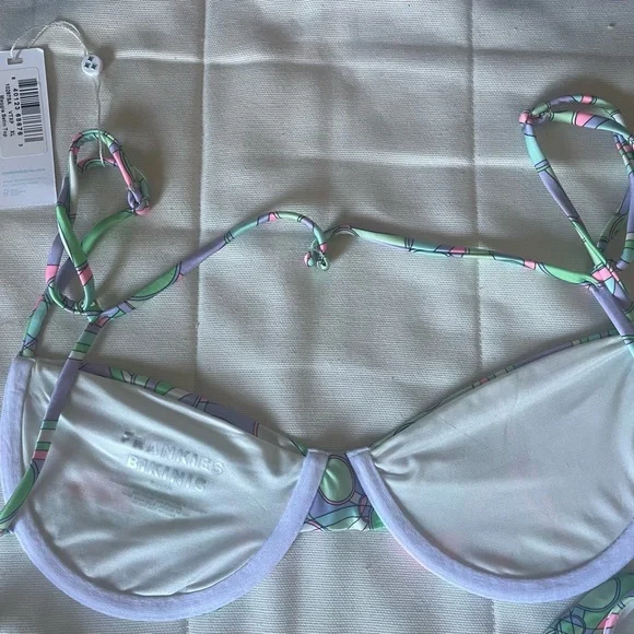 NWT Frankies Bikini Maggie Satin Top XL - Picture 4 of 5
